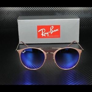 Ray-Ban Gold & Blush frame blue lens